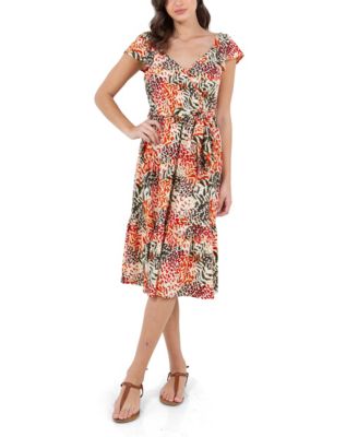 John Paul Richard Women's Printed Matte Jersey Dress - Macy's