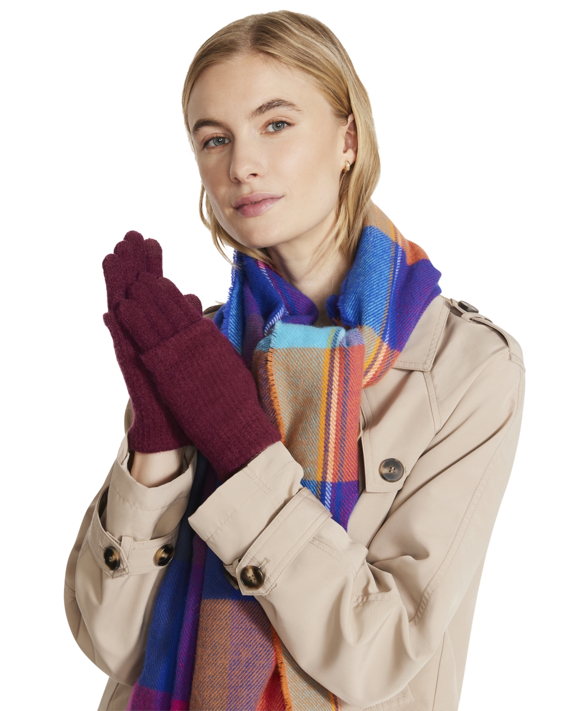 Steve Madden Women's Cozy Touchscreen Gloves, Created for Macy's