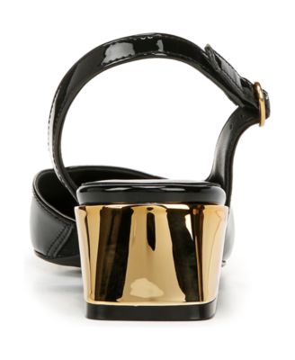 Jayla Mid-Heel Square Toe Slingback Pumps