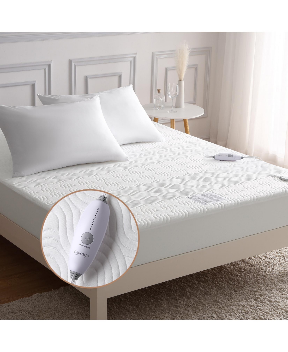 Caromio Twin Size Electric Heated Mattress Pad, 39"x75"