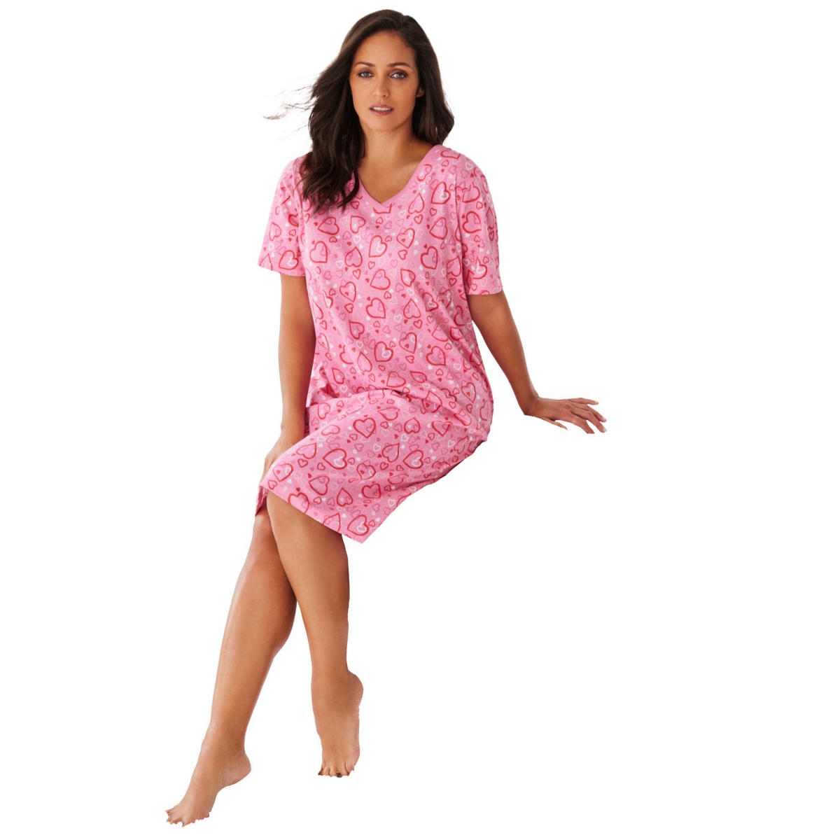 Dreams & Co. Plus Size Print Sleepshirt