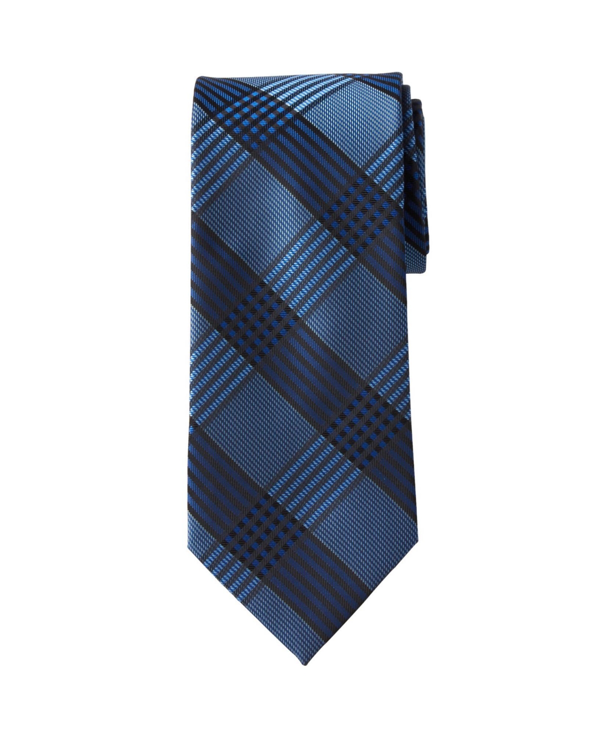Big & Tall Ks Signature Collection Extra Long Check Tie - White check
