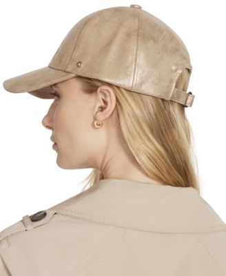 Women's Stone Distressed Metallic Baseball Cap