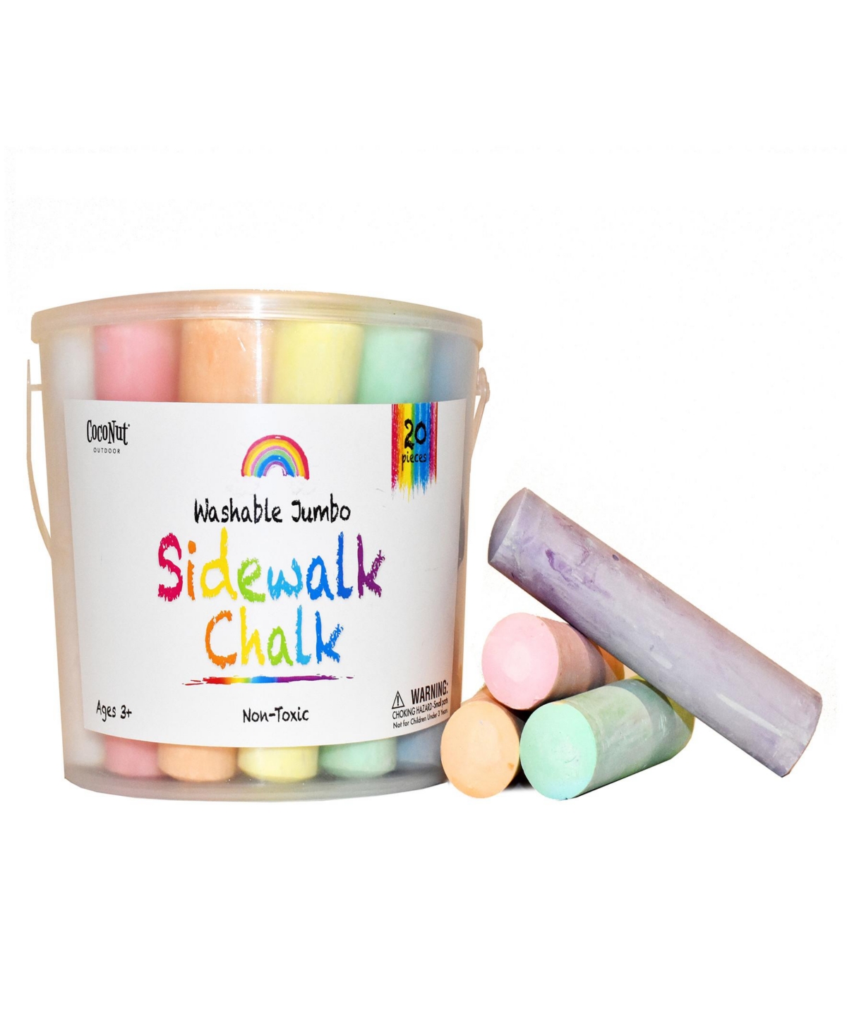 Coconut Outdoor Rae Dunn Jumbo Sidewalk Chalk 2 Pack In Multi