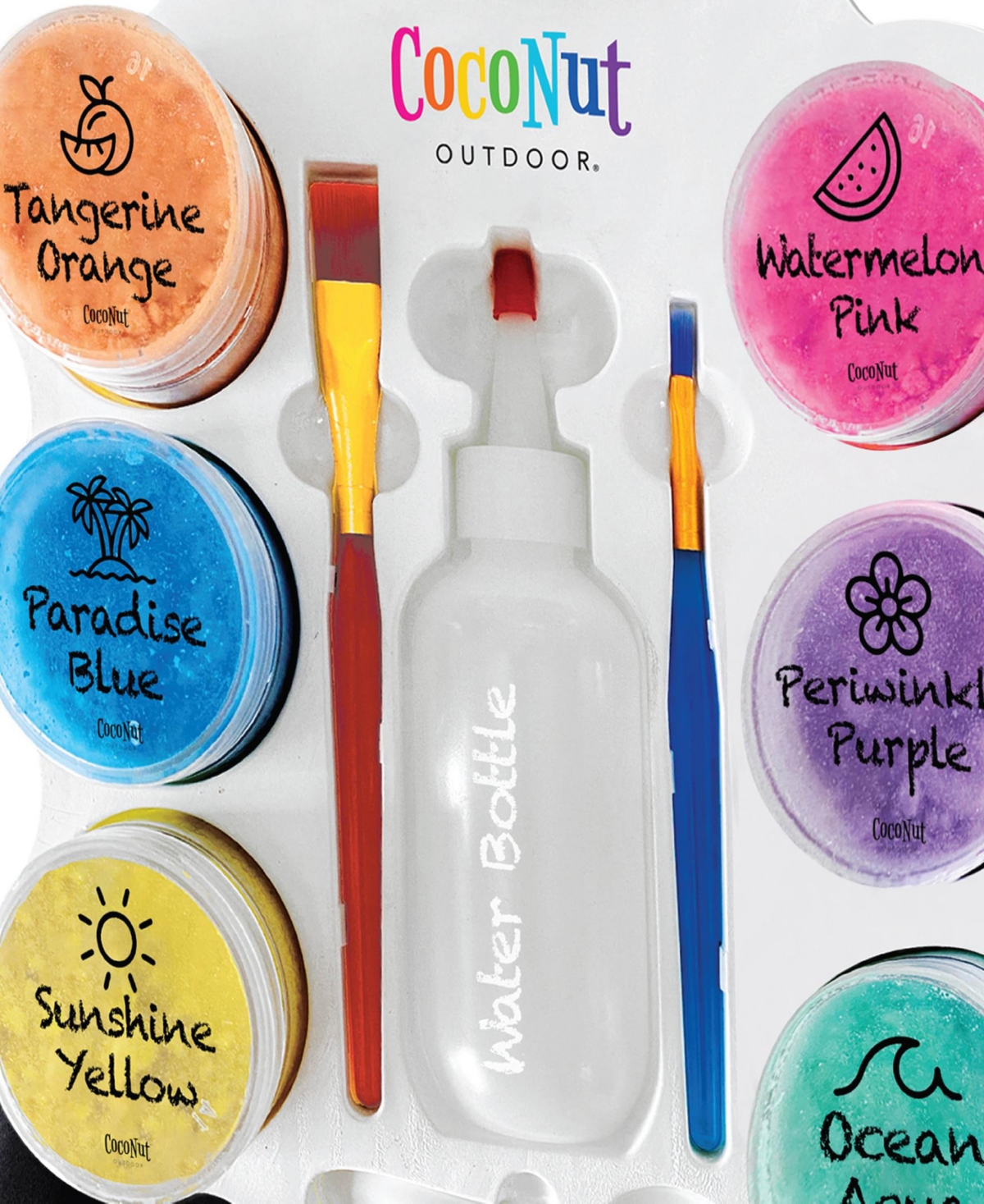 Coconut Outdoor Chalk Paint Set Diy Sidewalk Chalk Kit 6pk Refill In Multi