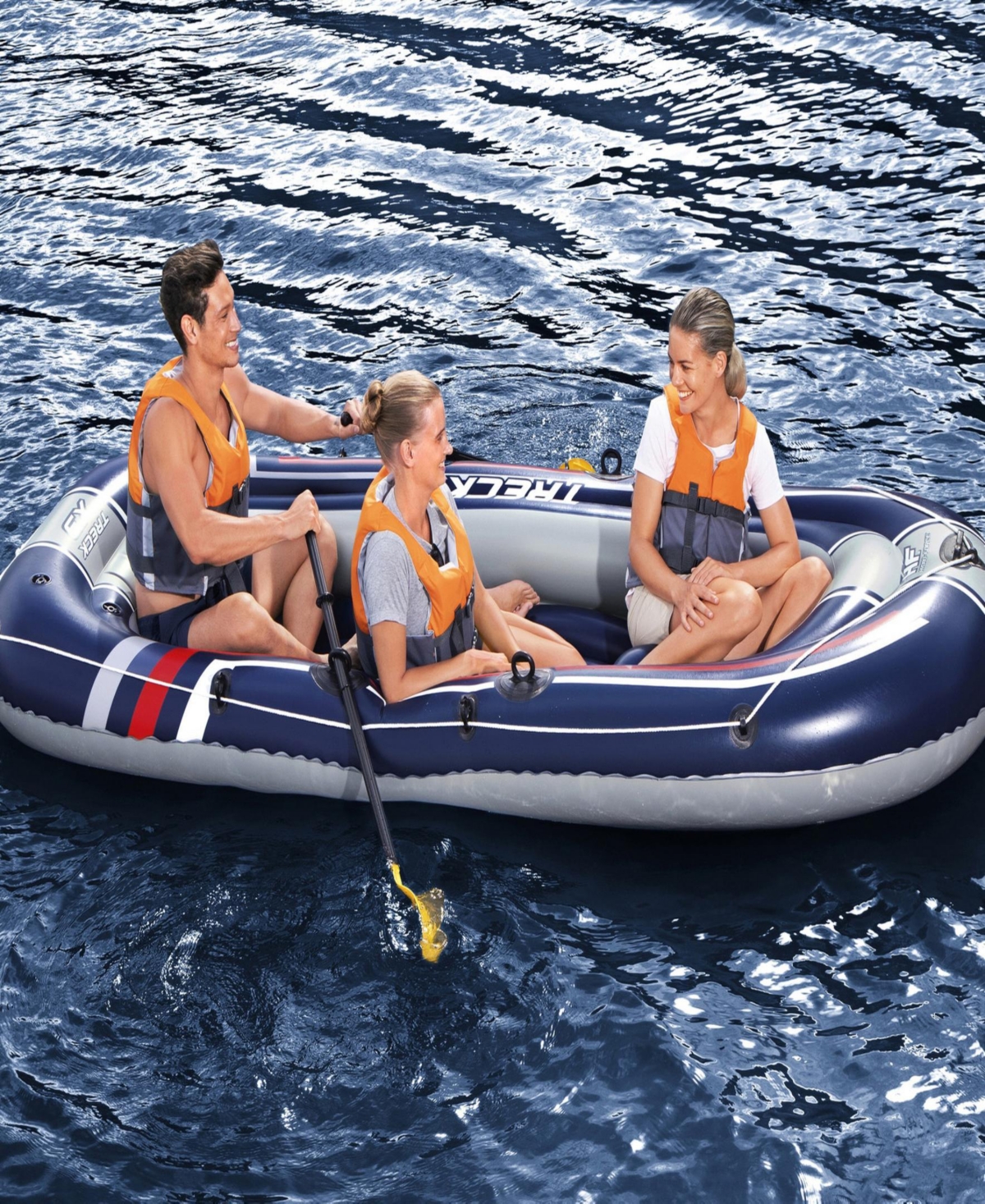 Shop Bestway Hydro-force Treck X3 Inflatable Raft Set In Multi