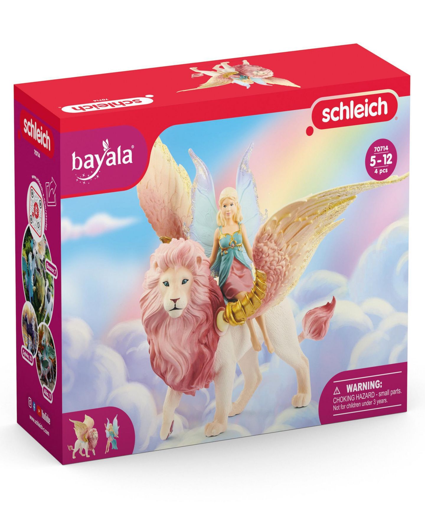 Детский игровой набор Schleich Bayala Fairy in Flight on Winged Lion Flapping Wings 2-Piece Playset, Ages 5+ — фото 2