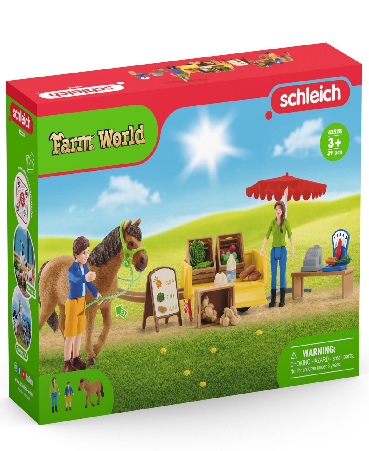 Schleich Farm World Sunny Day Mobile Farm Stand Playset In Multi