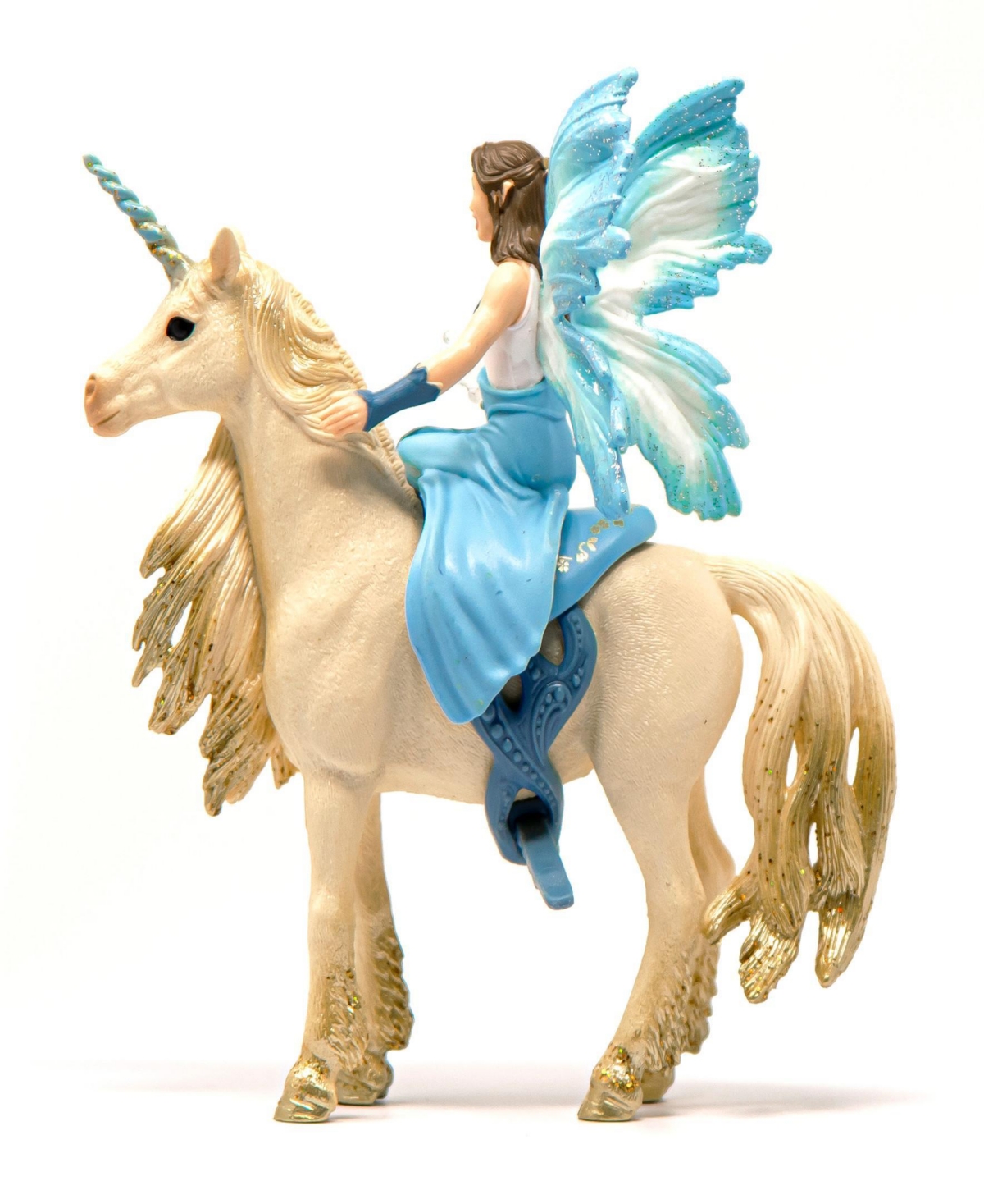 Schleich Bayala Eyela Riding On Golden Unicorn Playset In Multi