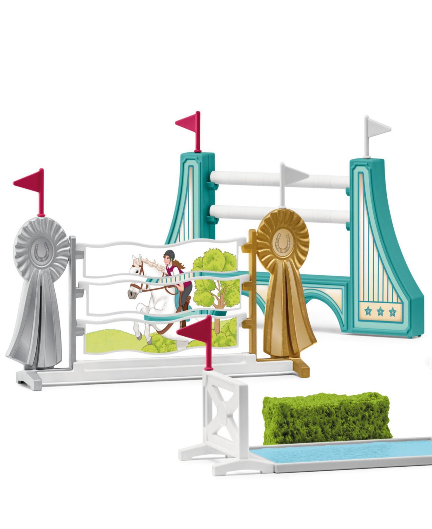 Детский игровой набор Schleich Horse Club Obstacle Course Accessories Playset — фото 3