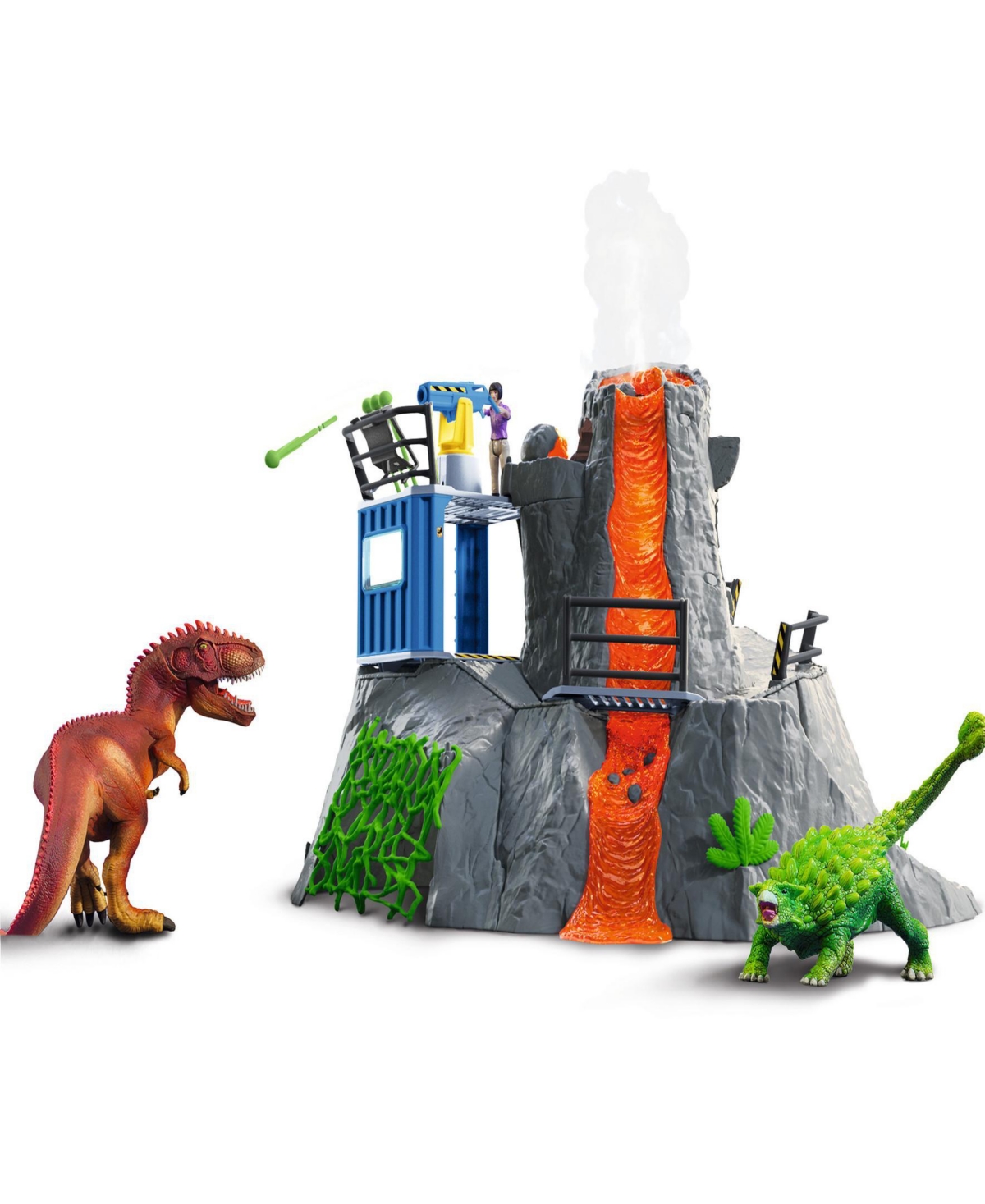 Schleich Dinosaurs Volcano Expedition Base Camp Playset In Multi