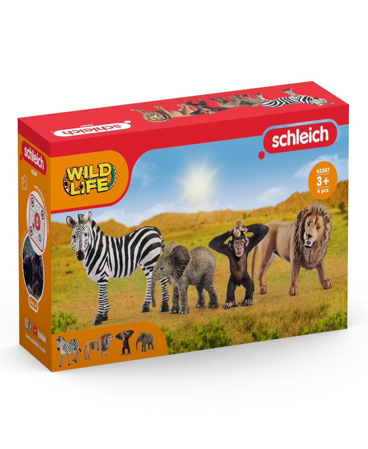 Schleich Wild Life Starter Set Animal Figurine Set In Multi