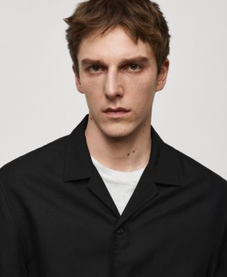 Men's Slim-Fit Linen-Blend Overshirt