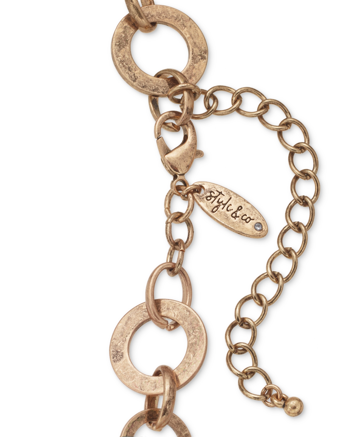 Style & Co Shaky Circle Statement Necklace, 18-3/4