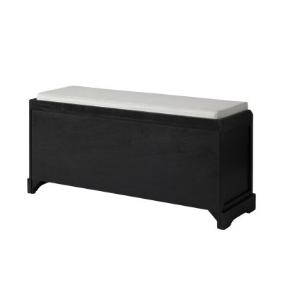 Homes Collection Wood Storage Bench with 3 Drawers and 3 Baskets