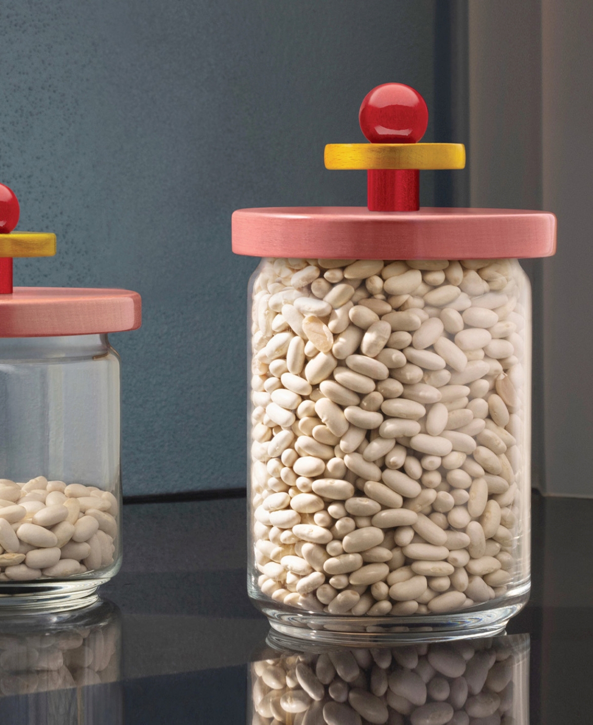 ALESSI 4 CUP JAR WITH LID BY ETTORE SOTTSASS 
