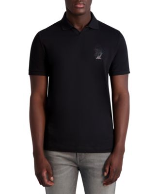 Men's Slim-Fit Printed Micro-Piqué Polo Shirt 