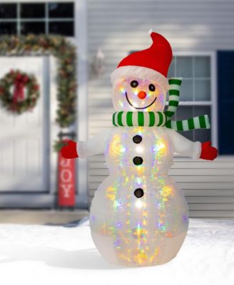 8FT Lighted Inflatable Icy Snowman Decor