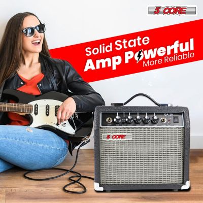 Guitar Amp 20W Amplifier for Electric Bass Acoustic Practice Amps Small Portable Mini Amplificador para Bajo with Built in Effects
