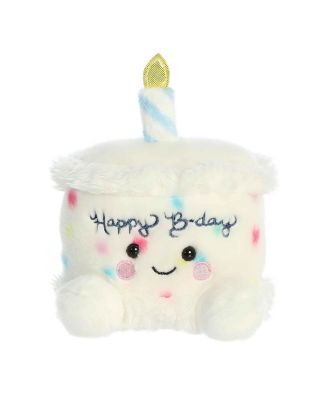 Aurora Mini Happy B'Day Cake Palm Pals Adorable Plush Toy White 4" - Macy's