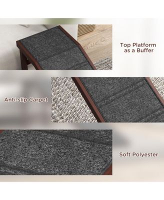 Premium Carpet Pet Ramp - Easy Access for Cats, Dogs, and Puppies