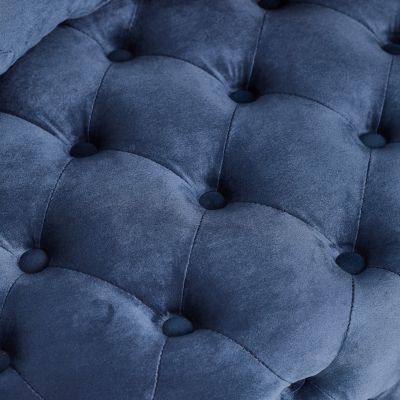  Standard Size  Plush Velvet Upholstery  Tufted Cushion, Swivel Base, Caster Wheels Accent Chair