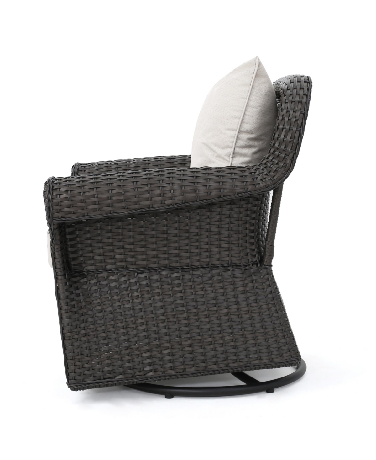 Streamdale Wicker Swivel Rocking Chair Cozy Outdoor Relaxation and Comfort