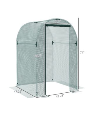 Walk-in Plant Cage with Steel Frame for Garden Protection from Animals