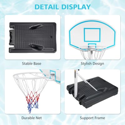 Streamdale Portable Poolside Basketball Hoop System for Endless Summer Fun