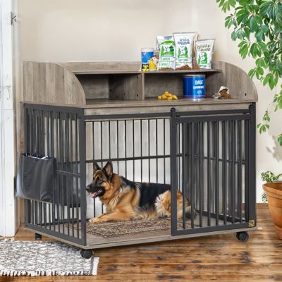 Streamdale Chic Dog House Furniture-Style Crate with Storage