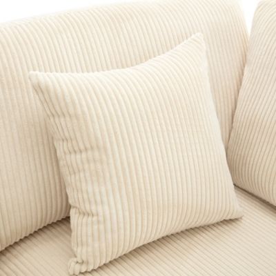 Corduroy Sofa with Ample Armrests (36.25"W)