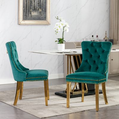 Set of 2  Velvet  Contemporary  Dining Chairs