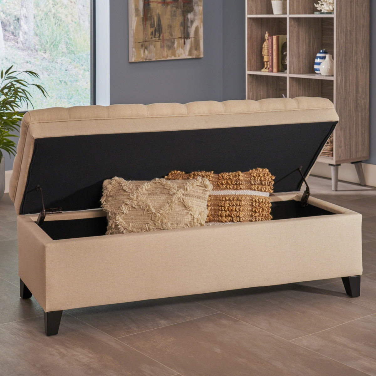 Streamdale Furniture Chic Storage Ottoman Style, Comfort, and Functionality Combined
