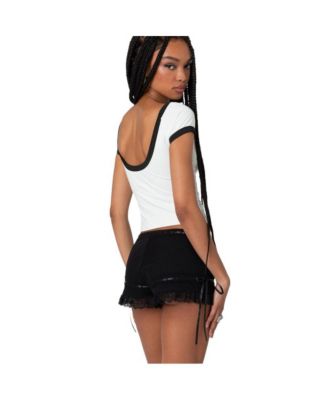 Women's Low Back Contrast T Shirt - Macy's