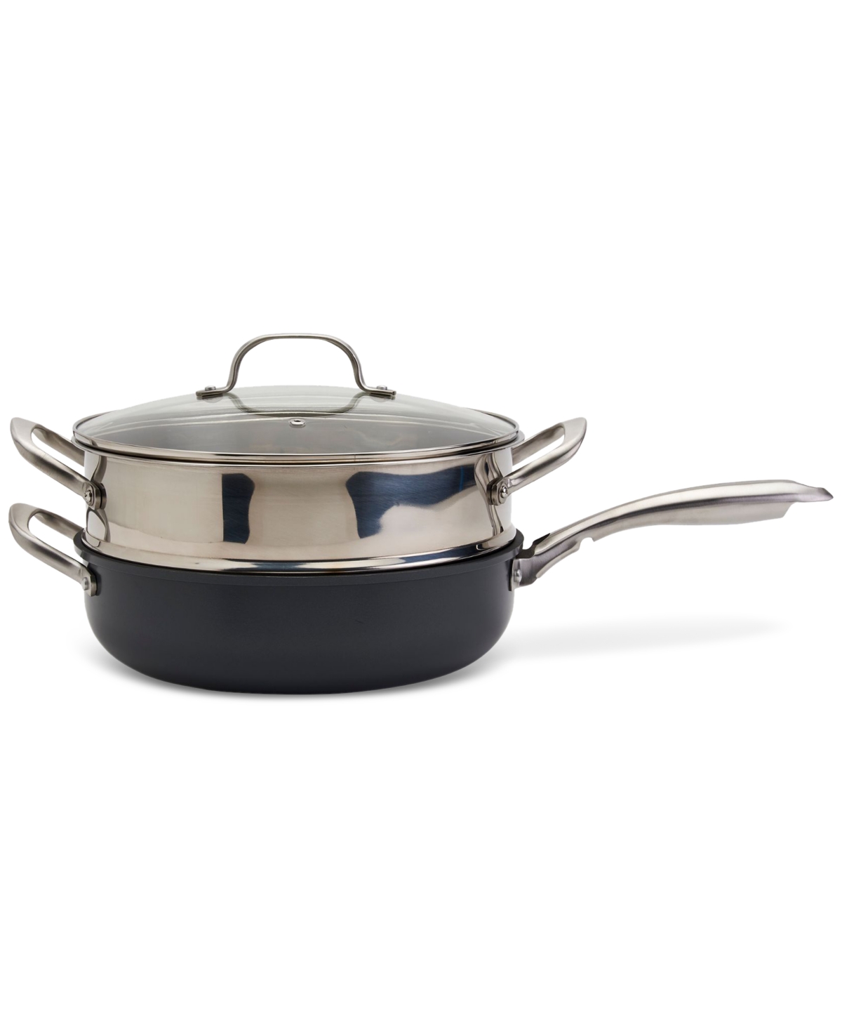 Denmark Tools For Cooks 3-pc. Aluminum Favorite Saute Steamer Pan In Black