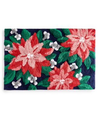 Holiday Lane - Poinsettia Sculpted Rug