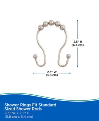 Beaded Roller Shower Curtain Double Hooks