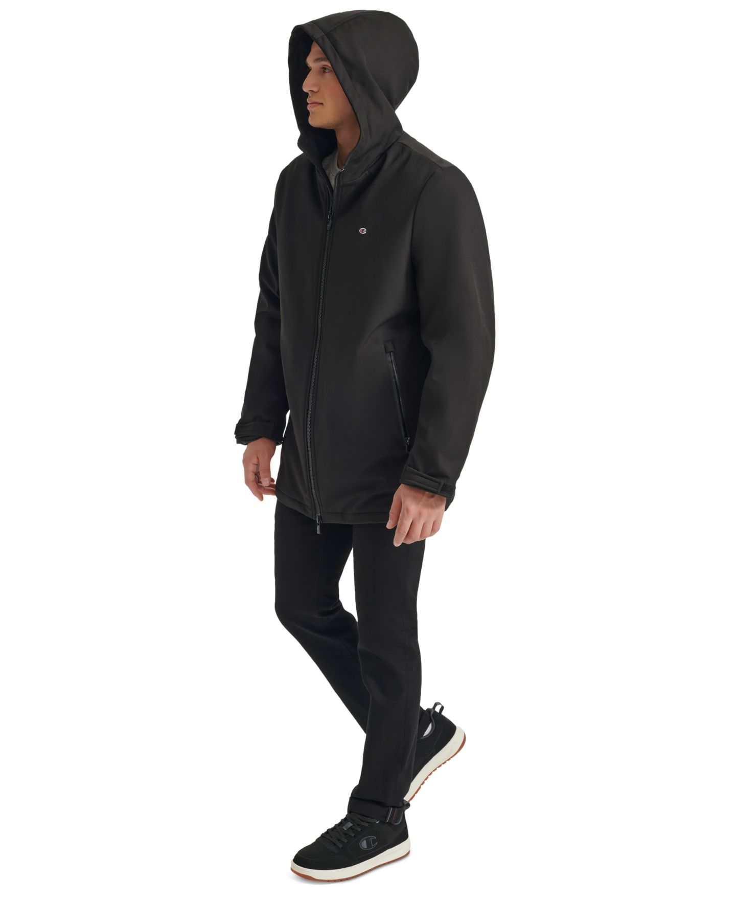 Мужская куртка Champion Performance Hooded, Faux Sherpa-Lined, цвет: Чёрный — фото 8