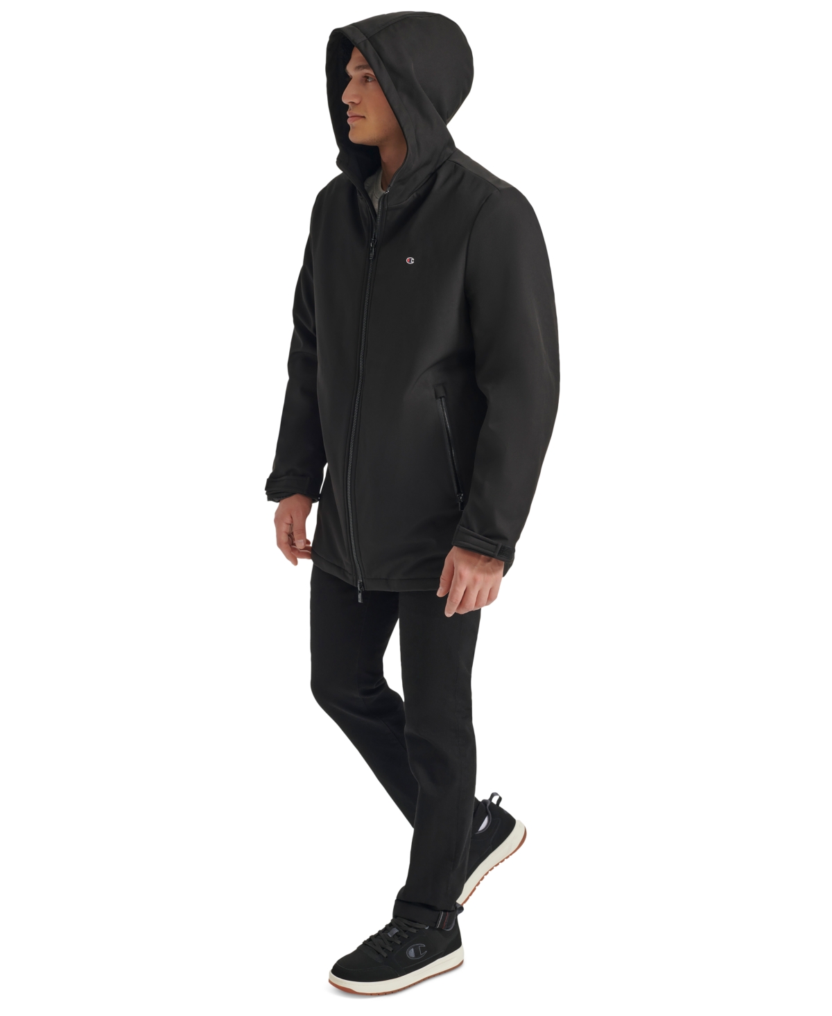 Champion Men's Performance Hooded, Faux Sherpa-Lined Peacoat Jacket
