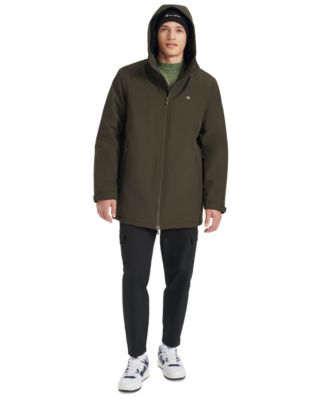 Men's Performance Hooded, Faux Sherpa-Lined Peacoat Jacket
