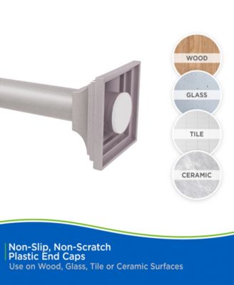 Twist Fit™ No Tools Decorative Shower Curtain Rod, 42-72"