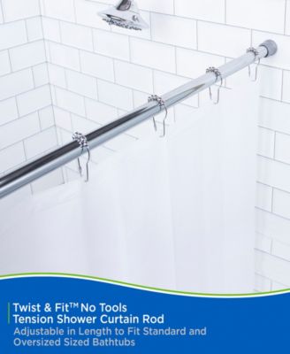 Twist Fit™ No Tools Shower Curtain Rod, 42-72"