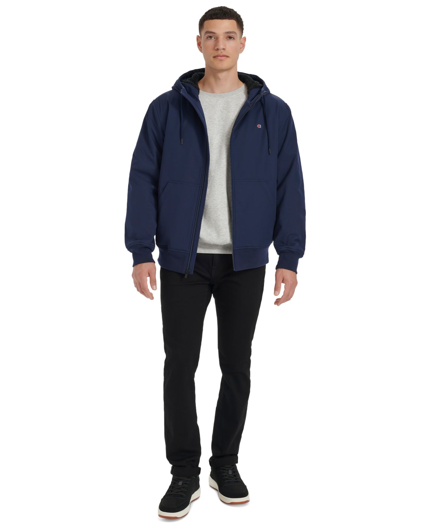 Мужская куртка Champion Sport Shell Hooded Zipper, цвет: Peacoat — фото 9
