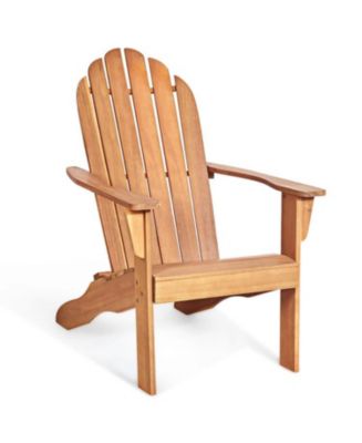 Acacia Wood Outdoor Adirondack Chair with Ergonomic Design - Macy's