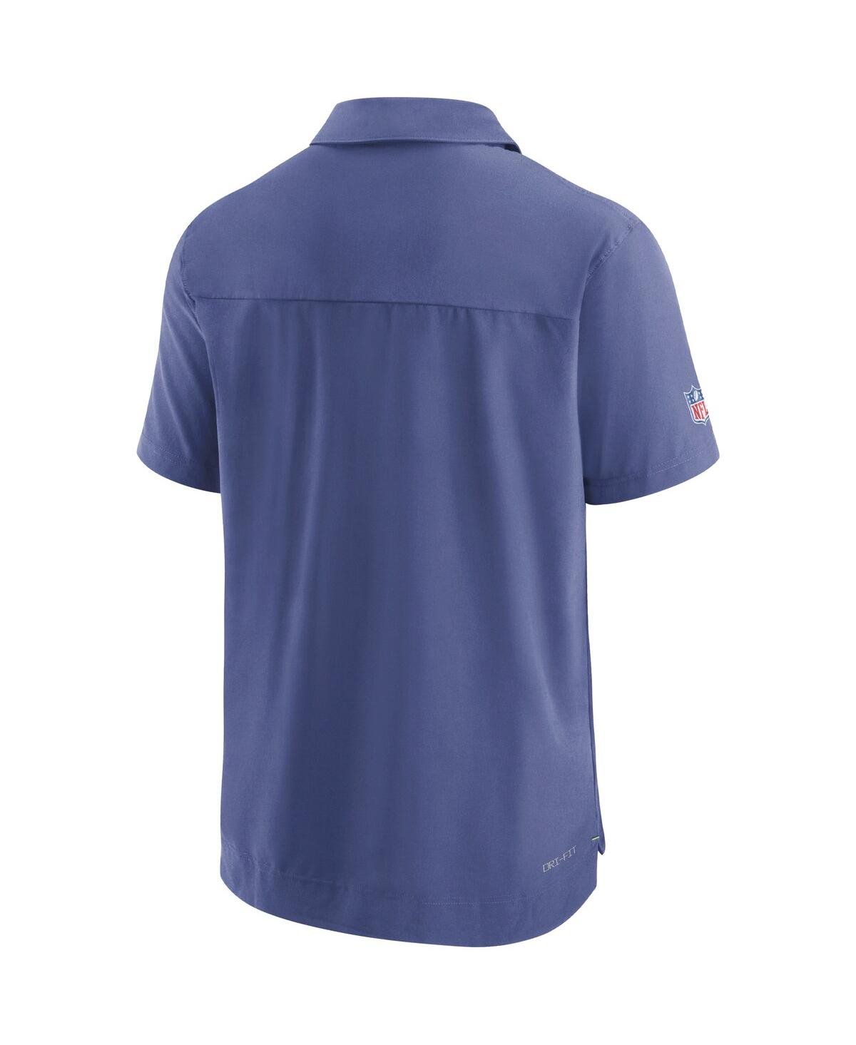 Nike Men's College Navy Seattle Seahawks Sideline Lockup Performance Polo In Navy,neon Green