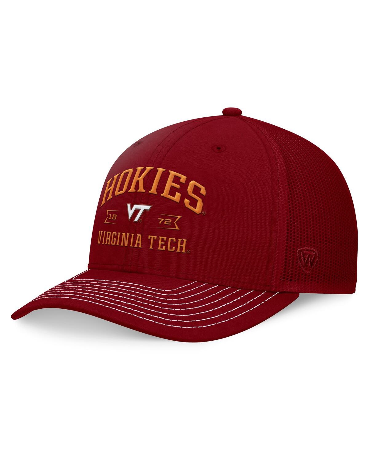 Men's Maroon Virginia Tech Hokies Carson Trucker Adjustable Hat - Maroon