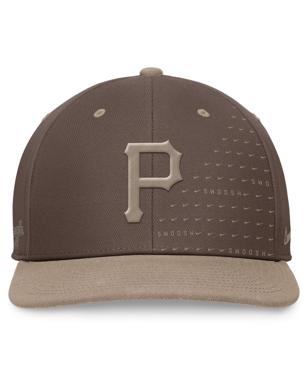 Nike Men'sPittsburgh Pirates Statement Ironstone Pro Performance Snapback Hat - Brown, Khaki