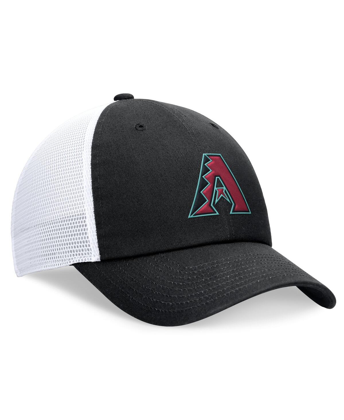 Nike Men's Black Arizona Diamondbacks Evergreen Club Trucker Adjustable Hat In Black