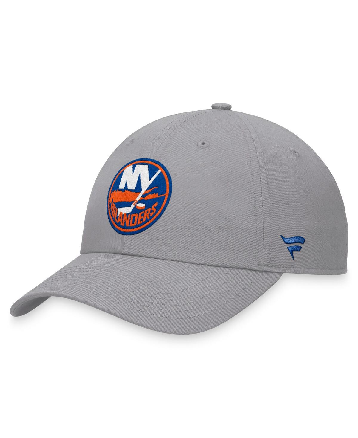 Fanatics Men's Gray New York Islanders Extra Time Adjustable Hat In Gray