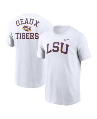 Nike Men's White LSU Tigers Blitz 2-Hit T-Shirt - Macy's